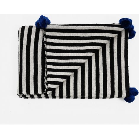 Manta de algodón 135x190 cm para sofá Stripe-B (1/3)
