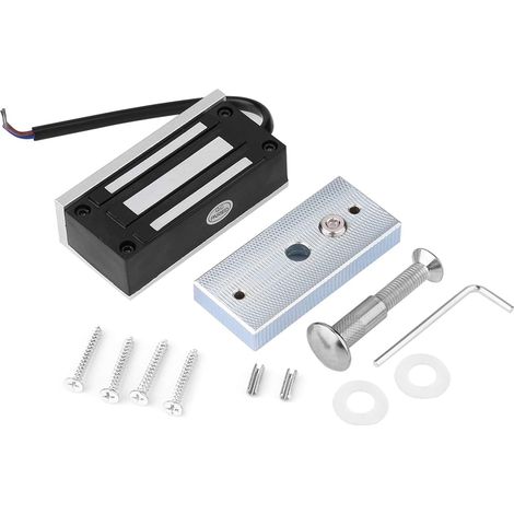 Serrure de porte magnétique électrique 12 V 60 kg Mini DC EM serrures Force de maintien électromagnétique pour contrôle d'accès d'entrée de porte (1/5)