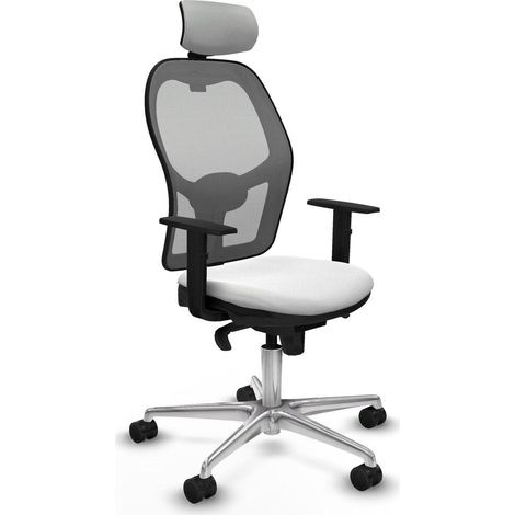 Piqueras y Crespo 1D086N2 Silla de oficina blanca cómoda (1/3)