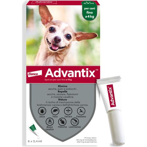 Antiparassitario Advantix Cani Elanco 4 0 kg 6 Pezzi (1/5)