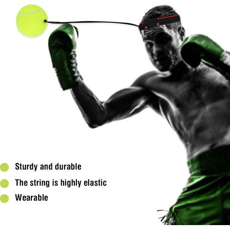 Ballon d'exercice de boxe pour adultes avec bandeau pour l'entraînement de vitesse (bandeau noir) (1/5)
