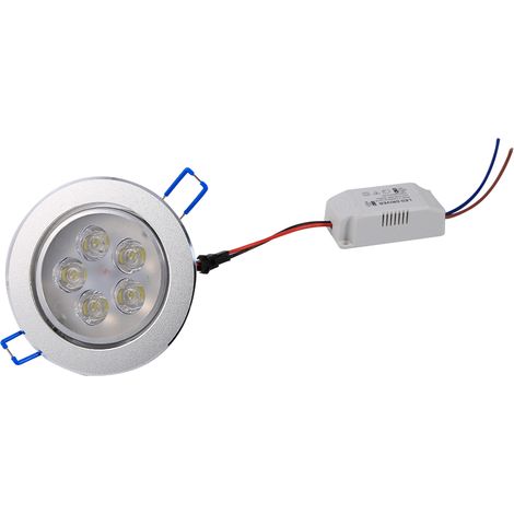 Plafonnier LED 5W encastré avec anneau lumineux blanc chaud et dissipateur thermique, idéal pour les bureaux (1/5)
