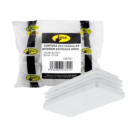 Contera Interior Rectangular Blanco - 40x20mm - 25uds (1/5)