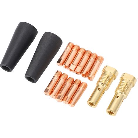 Kit 15 pièces buses et diffuseurs MIG sans gaz, pointes 0,8 mm pour Century FC90 80GL, soudage fil fourré (1/5)