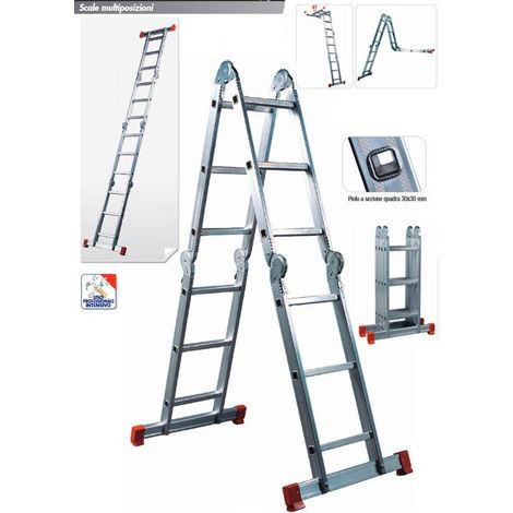 SCALA TRABATTELLO MULTIPOSIZIONE FACAL HOBBY 6 ALLUMINIO (1/4)