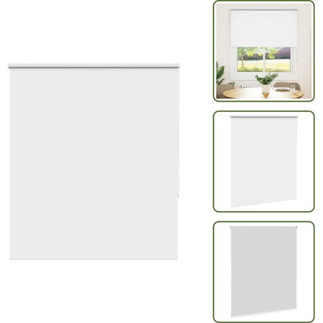 vidaXL Verdunkelungsrollo Weiß 120x150cm Stoffbreite 116,6cm Polyester (1/5)