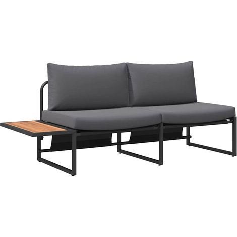 Canapé de jardin  Divan de jardin Anthracite 200,5 x 70 x 85,5 cm Acier (1/5)