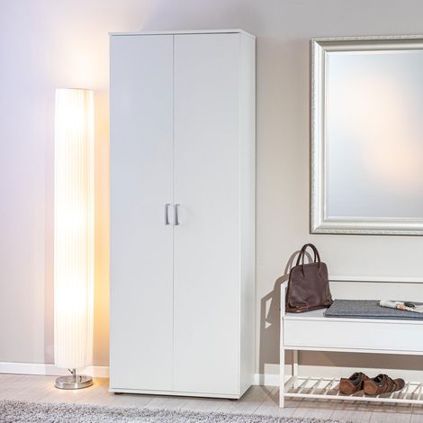 Armoire 2 portes 70x189x34 cm blanc