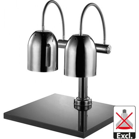 Abat-jour argent double avec plateau - Caterchef star