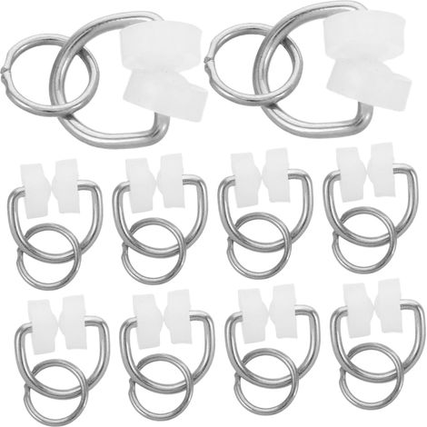 CCYKXA100pièces Crochets Métalliques Pour Tringle à Rideaux Coulissants Avec Roulettes Silencieuses Galets De Glissement Pour Rails De Rideaux Accessoires (1/5)