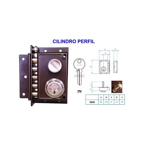 Cerradura Antipalanca AVL 2240 Izquierda Pintada Europerfil