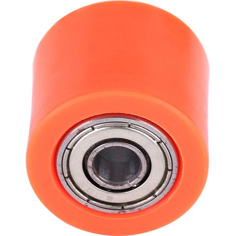 Guide de roue de poulie de tendeur de rouleau de chane universel de 8mm pour moto Dirt Bike Enduro Orange (1/4)