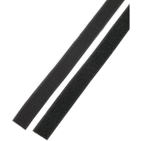 Basetech STD-LH25/1M Klettband zum Aufkleben Haft- und Flauschteil (L x B) 1000 mm x 25 mm Schwarz 1