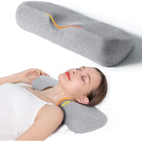 Oreiller cervical pour soulager la douleur et favoriser le sommeil, oreiller en mousse à mémoire de forme pour soulager les douleurs cervicales.-AquaForge (1/5)