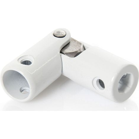 Cardan pour volet roulant - sortie hexagonale 7mm & Ronde 12 mm blanc