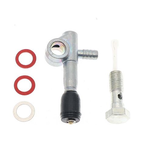 Small rotary valve fuel pump for motorcycles, compatible with MBK AV7, quads, ATVs, motocross bikes, and other off-road vehicles. Zinc (1/2)