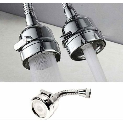 Rallonge robinet 360° 3 modes, anti-éclaboussures, flexible ABS chromé universel (1/5)