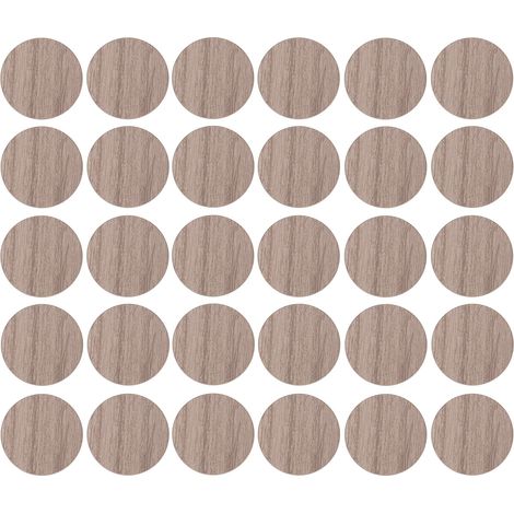 30x Cache vis adhésif autocollant diamètre 20mm bouchon trou meuble table chaise maison, bois orme clair