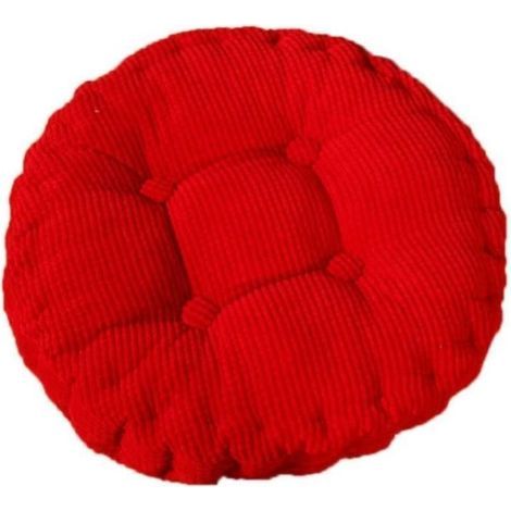 Red corduroy cushion for chairs - 40x40 cm, 8-10 cm thick