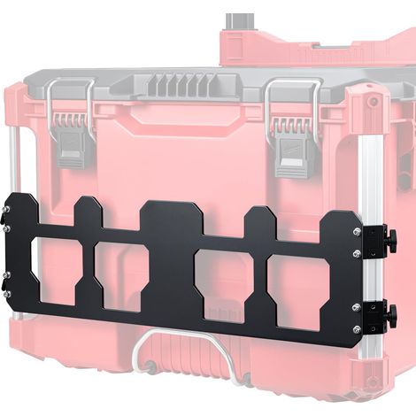 Plaque de montage compatible avec boîte à outils Milwaukee Packout Toolbox, pour Support de rangement à l'avant de la boîte à outils à défilement