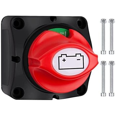 Interruttore principale per batteria 12V/24V/48V 275A, interruttore automatico impermeabile in 2 pezzi per barca, auto, camper, ATV (1/5)