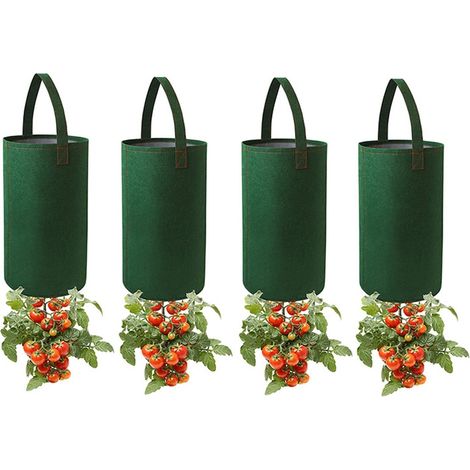 Sac de plantation inversé en feutre pour tomates, sac de culture suspendu pour fraisiers (1/5)