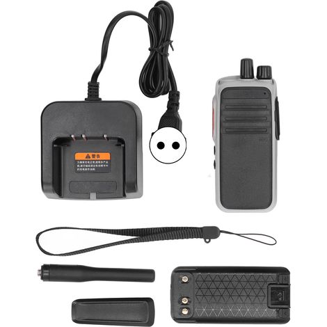 Talkies-walkies 8W 400-470MHz portables haute puissance rechargeables, bloc secteur 100-250V avec prise UE, pour urgences (1/5)