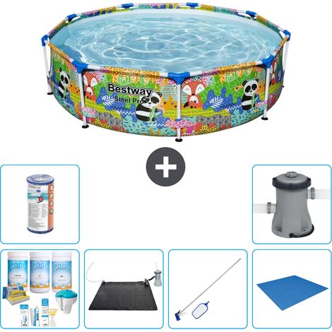 Bestway Piscina Bestway Steel Pro Rotonda - Animali - 274x66 cm - 7-pezzi  S21624 (1/5)
