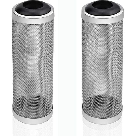 2 Pièces Filtre Maille Protection Protection du Filtre en Acier Inoxydable, Filtre en Acier Inoxydable Entrée Filtre d'Aquarium RéServoir de Poisson Empêcher l'inhalation de Poisson et de Crevettes,SE (1/5)