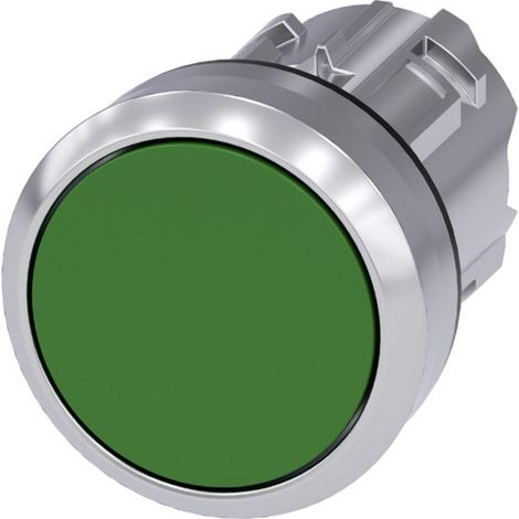 Siemens 3SU10500AB400AA0 3SU1050-0AB40-0AA0 Drucktaster Frontring Metall, Hochglanz, Betätiger flach (1/3)