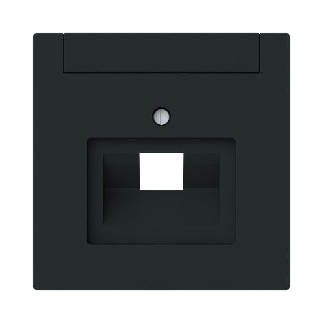 Busch-Jaeger Tapa central con campo de rotulación Conector de comunicación 1 vía negro mate - Busch-art linear® (1803-45M), 2CKA001710A4222
