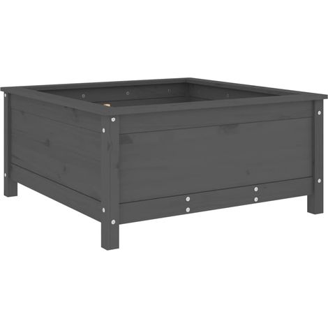 Maison Exclusive - Fioriera da Giardino Grigia 82,5x82,5x39cm Legno Massello Pino