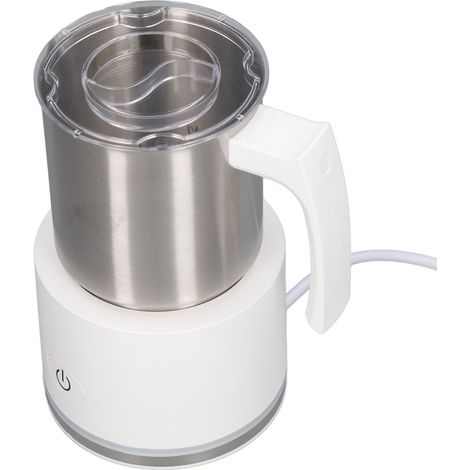 Mousseur à lait électrique amovible, silencieux et automatique, pour café et chocolat chaud, prise UE 220-240 V, blanc (1/5)