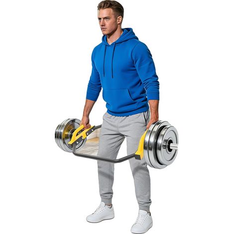 Barre d'haltères hexagonale, capacité de 150 kg, épaisseur de tube de 2 mm, construction en acier durable, design hexagonal, idéal pour l'entraînement de force (1/5)