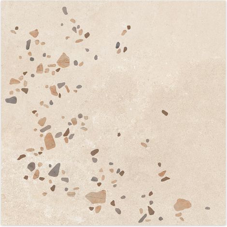 Carrelage effet Terrazzo Beige Sable 90x90x0,9 cm Alvior - Sol et mur intérieur (vendu par carton de 1,62 m²) - RO'MA CARRELAGE