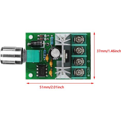 PWM-Drehzahlregler für Gleichstrommotor/Lüfter, leistungsstarker 6V/12V 6A stufenloser Drehzahlregler (1/5)