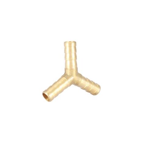 Raccord de tuyau en Y à 3 voies en laiton avec embout cannelé, pour air, eau et gaz (diamètre extérieur 8 mm, 4 pièces) (1/5)