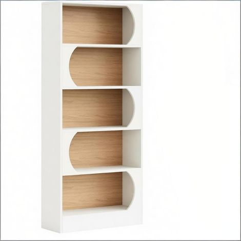Meuble de présentation autonome, bibliothèque à 5 niveaux, meuble bibliothèque familial (bibliothèque uniquement) (1/5)