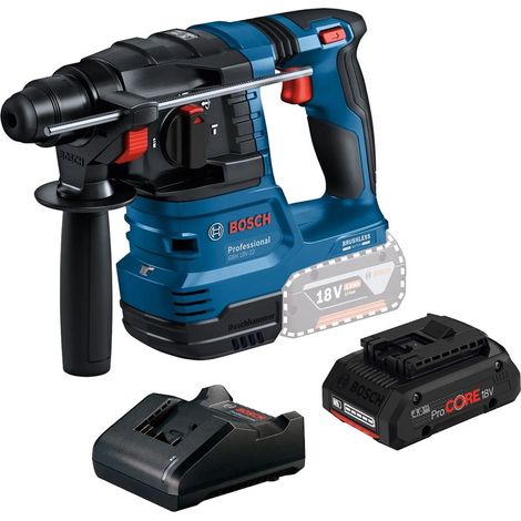 Bosch GBH 18V-22 SDS + Brushless Cordless Rotary Hammer Drill - 1 x 4Ah Pro Core