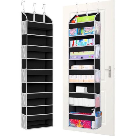 Tür-Organizer – 5 Fächer – Türablage – 10 seitliche Netztaschen – Aufbewahrungstasche – Aufbewahrungsbeutel – Aufbewahrungsbox – Hängeregal – 10 m (1/3)