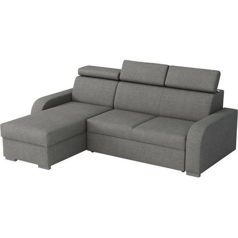 Canapé d'angle Etrcala 100, Crown 18, Fonction de couchage, Boîte de literie, 235x170x85cm, 0 (1/5)