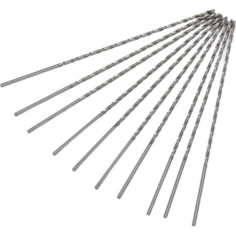 10 extra lange HSS-Bohrer, schnelles Bohren, hohe Präzision, stabile Härte, hohe Leistung, schwarzes Spiralbohrer-Set (1/5)