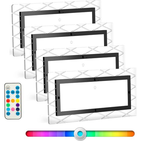 plafonnier led 12 v 111 led 1800 lm avec télécommande rvb pour camping-car bateau caravane