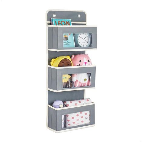pour la porte d'une armoire ou d'une chambre. Étagère suspendue avec 3 grandes poches et 2 crochets (1/5)