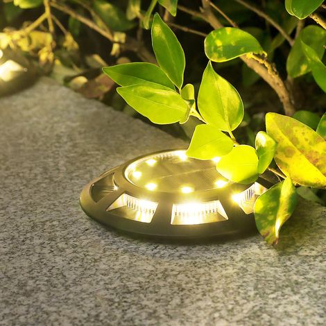 [JAMAIS UTILISÉ]Paquet de Lumières Au Sol Solaires IP65 Étanche Paysage 16LED pour la Cour De Patio Pathway Jardin Décoration (1/3)