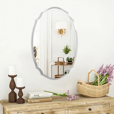 Ellipse Wall Mounted Mirror with Beveled Edge (1/5)