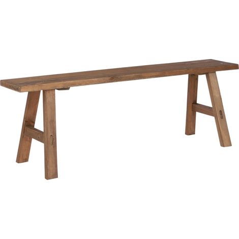 Banc d'Appoint Décoratif en Bois Marron pour Entrée et Salon 108 x 20 x 36,5 cm - PANGIVO (1/5)