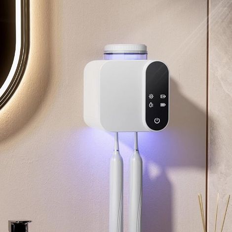 Zahnbürstenhalter wandmontierte elektrische UV-Zahnbürste Desinfektions Sterilisations und Timerfunktionen Trocknungsfunktion mit 2 und 1 für und (1/5)