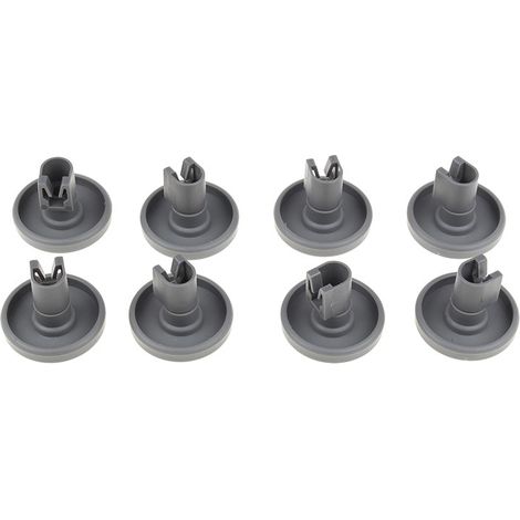 Lot de 8 roulettes panier inférieur (50286965004) Lave-vaisselle AEG, ARTHUR MARTIN, ARTHUR MARTIN ELECTROLUX, ELECTROLUX, FAURE, IKEA, IKEA ELECTROLUX, JUNO, LEONARD, NEW WORLD, PROGRESS, REX, ZANKER (1/4)
