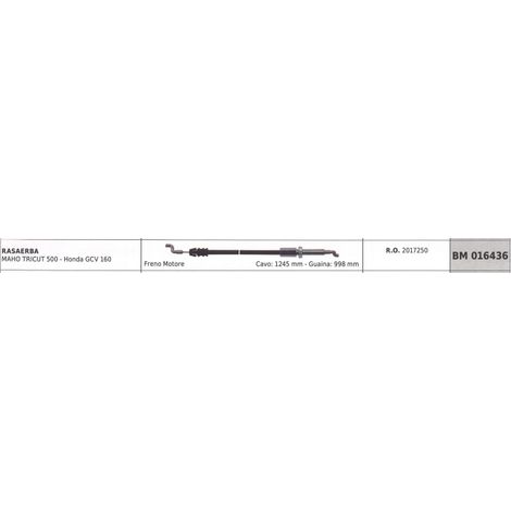 Câble frein moteur SANDRIGARDEN tondeuse MAHO TRICUT câble 1245 mm gaine 998 mm